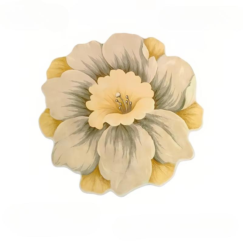 French Style Rugs for Bedroom Thicken Plush Study Mat Irregular Shapes Living Room Decoration Flower Carpet Home Fluffy Soft Rug