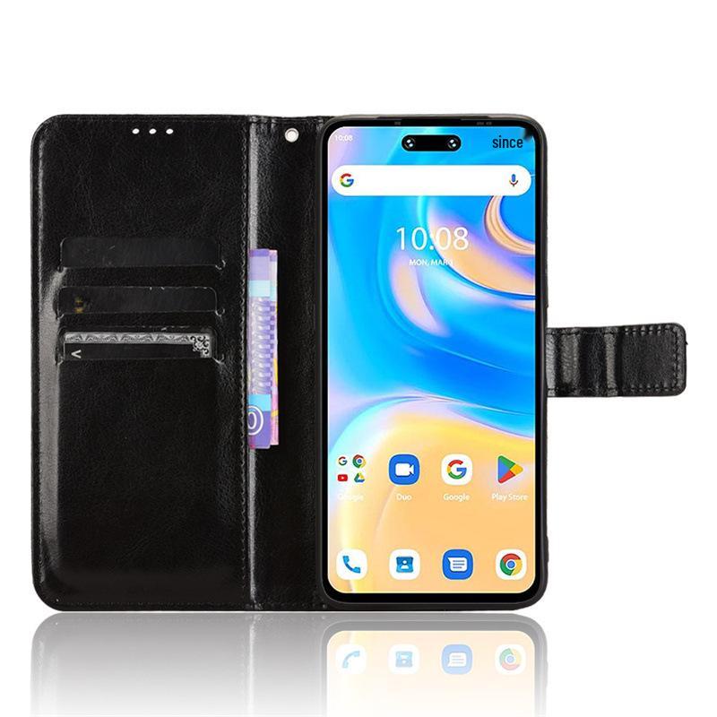Youmi Umidigi G6 5G Leather Flip Case with Card Slot & Lanyard - Crazy Horse Pattern