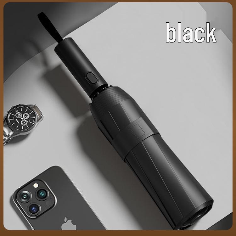 

Fully Automatic Instant Folding Umbrella with Memory Fabric - Easy Fold Business Advertising Umbrella 10 ribs чёрный