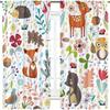 2pcs Cartoon Animal Fox Lion Giraffe Jungle Print Curtain For Bedroom Office Kitchen Blinds Living Room Floor Window Home Decor