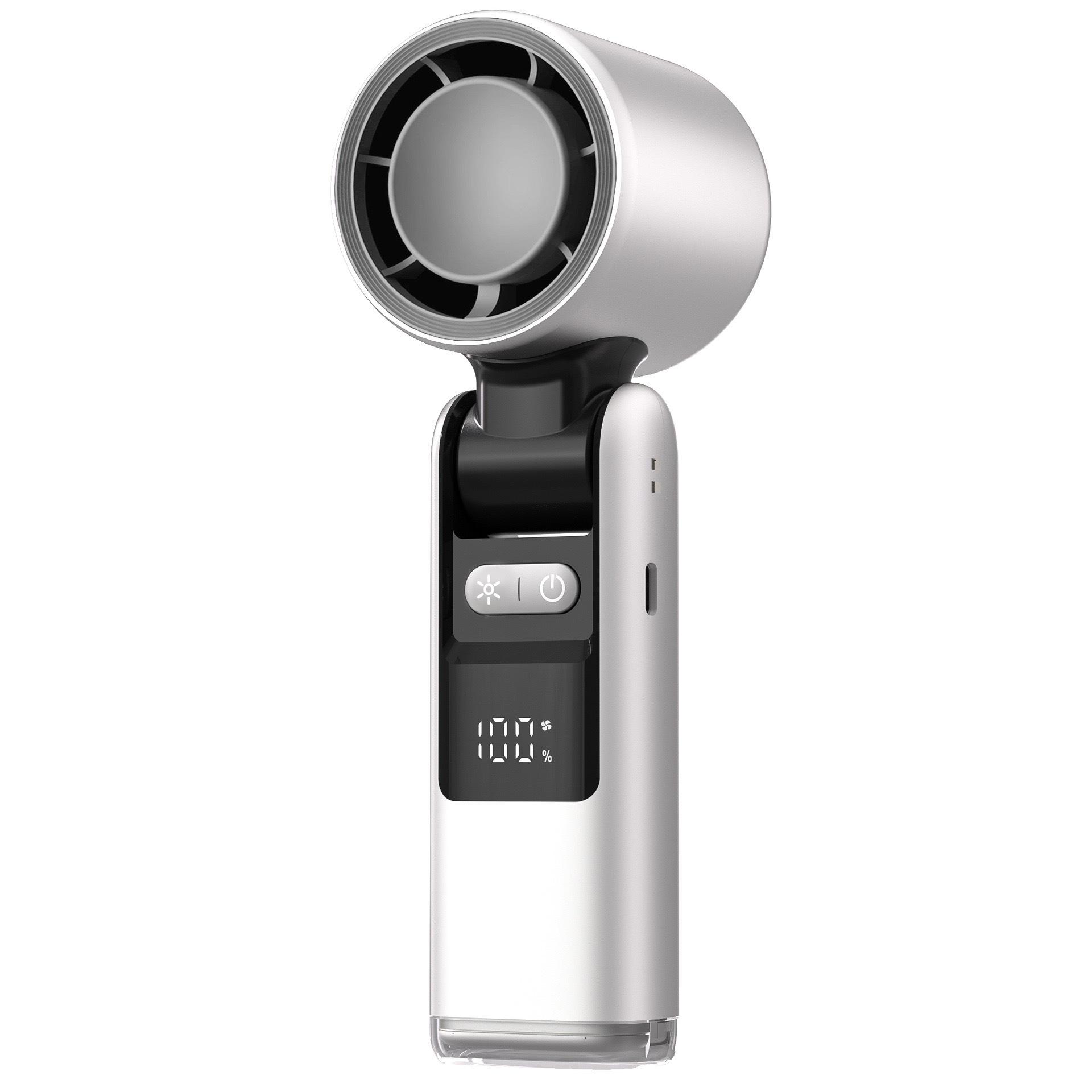 High-Speed k801 USB Mini Portable Handheld Fan with 100 Speeds and Ice Pack Cooling 4000mAh
