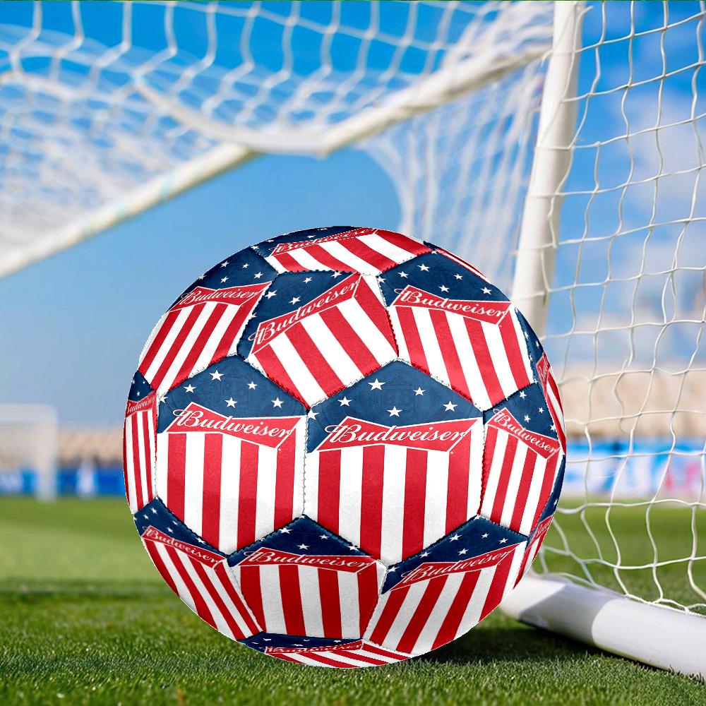 Budweiser Galaxy Bow Tie Size 5 Soccer Ball, Suitable for Training and Matches, High-Elasticity, Wear-Resistant Material Gift for Fan