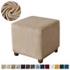 Velvet Ottoman Cover Elastic Square Footstool Cover 360 Degrees All-inclusive Footrest Protector Case Living Room Seat Slipcover