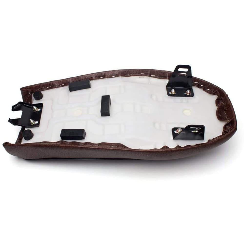 YIBO KZ GS SR Cafe Racer Seat with PU Leather, Abrasion-Resistant and Durable Hump Seat Cushion (Brown)