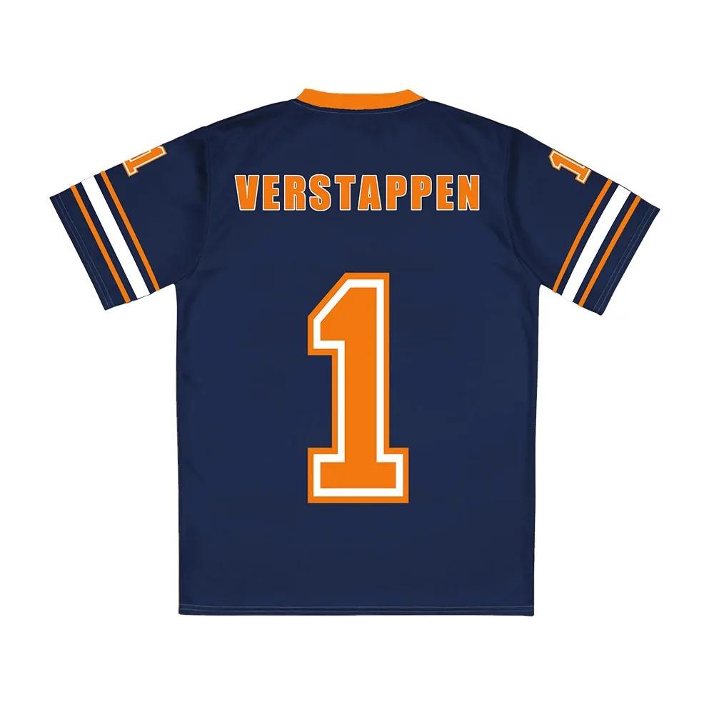 Racing Driver No.1 Max Number 1 Verstappen Jersey Tees V-neck Short Sleeve Loose Male Tshirts Design Graphic 3D Print T-shirt  Anime 3D T-shirt