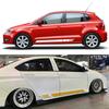 2PCS Racing Style Car Side Stickers Auto Tuning Modification PVC Decals For VW Volkswagen Polo 6R 6C 9N 9N2 9J Car Accessories