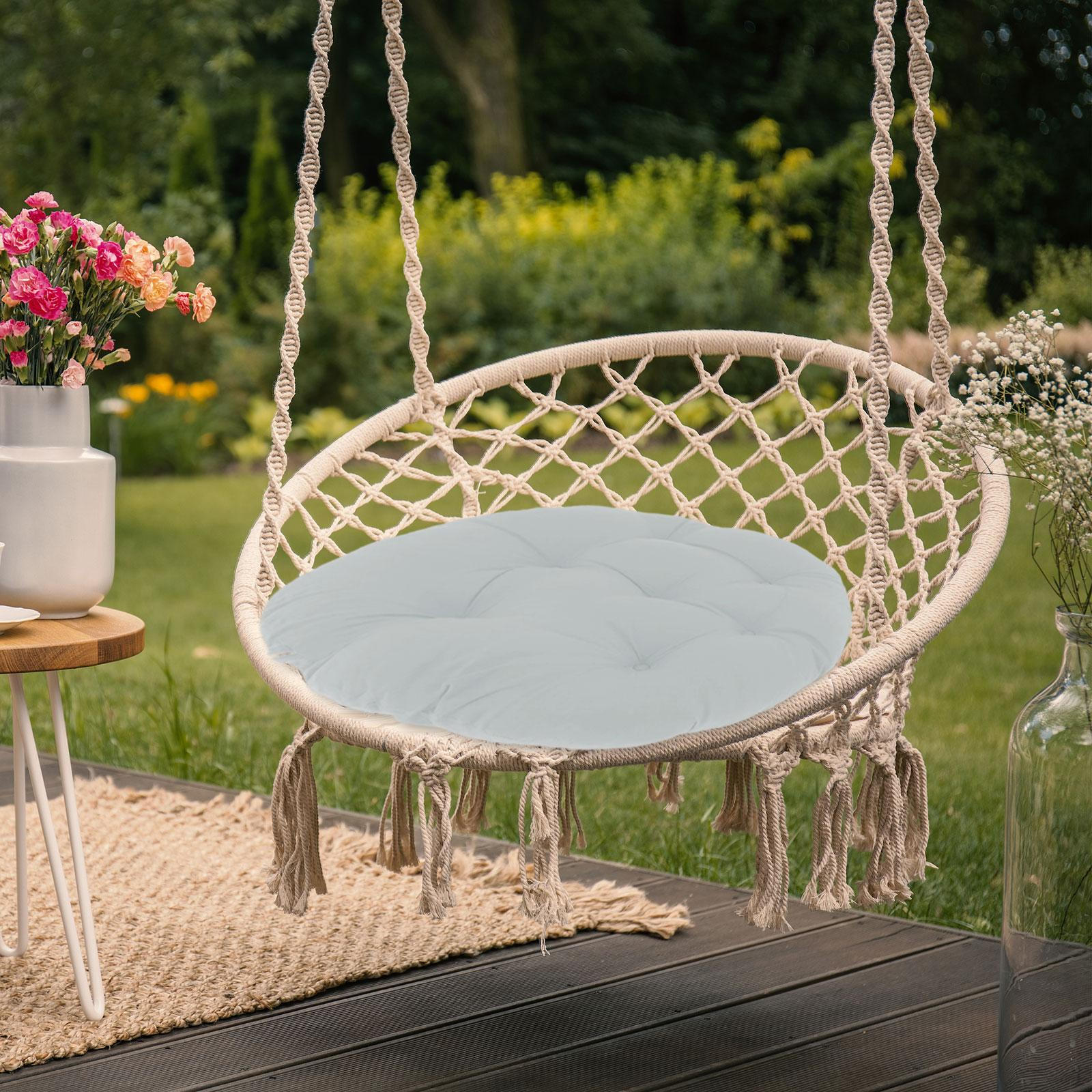 

Елегантна та дихаюча змінна подушка для підвісного крісла-яйця, гойдалки для саду Light Grey