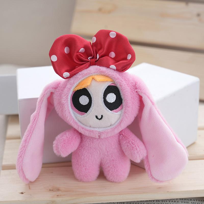 Adorable Plush Powerpuff Girls Doll Soft Cartoon Toy In Pink Blue And Green 12cm