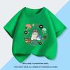 Totoro Mode bedrucktes Kinder-Kurzarm-T-Shirt aus reiner Baumwolle im Sommer, Bonbonfarbe, Koreanische Version, Lässiges Oberteil