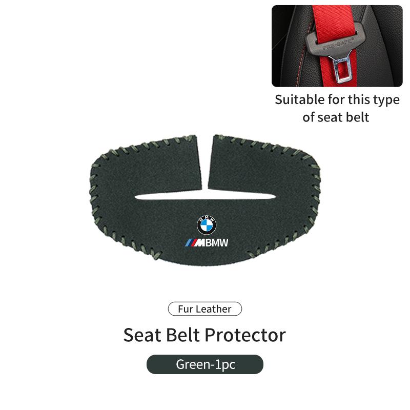 BAGE7 2026 Car Sticker Suede Car Seat Belt Buckle Protector Clip Anti-collision Cover For BMW G30 G20 M3 M5 E91 E92 E93 E36 E70 X3 X4