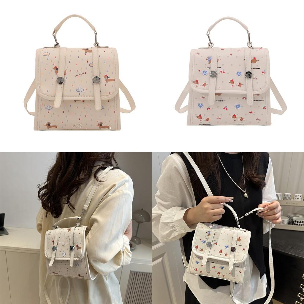 Dachshund Pattern Backpack Single Shoulder Crossbody Bag Handbag Fashion Gift