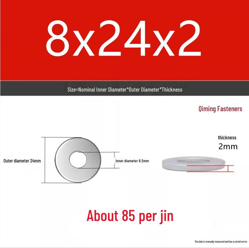 4.8 Grade Galvanized Iron Flat Washer M3-M40 Oversized Metal Screw Gasket Washer