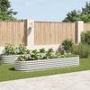 Exclusive House - Raised Garden Bed 320x80x44 Cm Galvanized Steel Silver