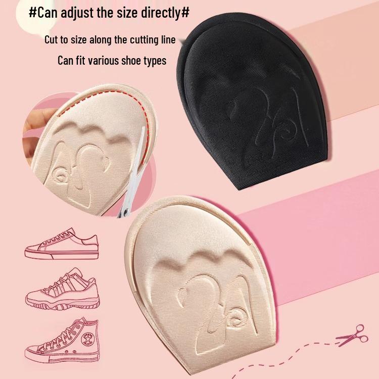 Anti-Wear Pain-Relieving Forefoot Pads: Sweat-Absorbent, Non-Slip, Half Insoles for Shoe Sizing