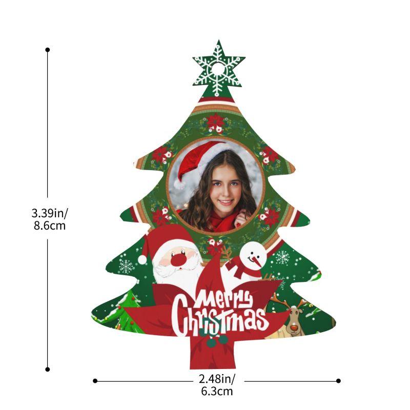Personalized Photo Decorations, Custom Christmas Tree Wooden Pendants, Holiday Party DIY Gifts, Winter Party Decorations