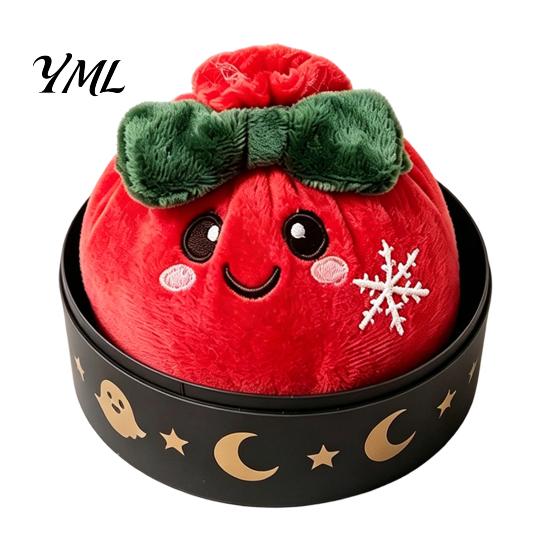 Steamed Bun Squeeze Toy Christmas Plush Dumpling Stress Relief Toy, Santa Claus Snowman Reindeer Holiday Reduction Relaxation Sensory with Steamer