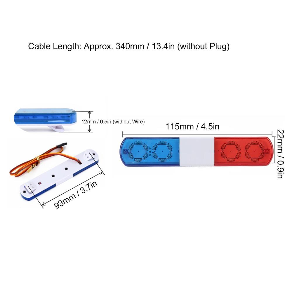 Multi-Function RC Alarming Light 115mm Light Bar Lamp Durable Alarming Light  RC Car Accessories