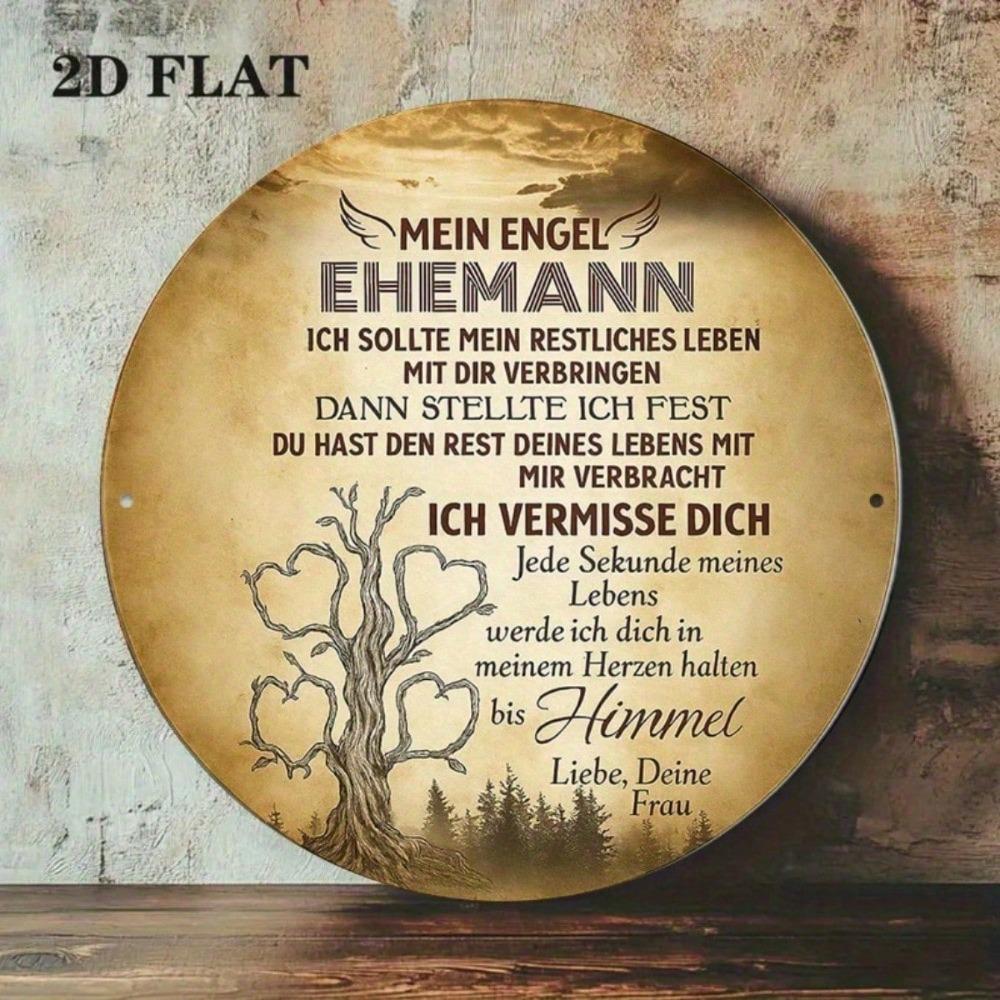 Vintage French Metal Wall Art Sign Love Memory Poster for Living Room Decor
