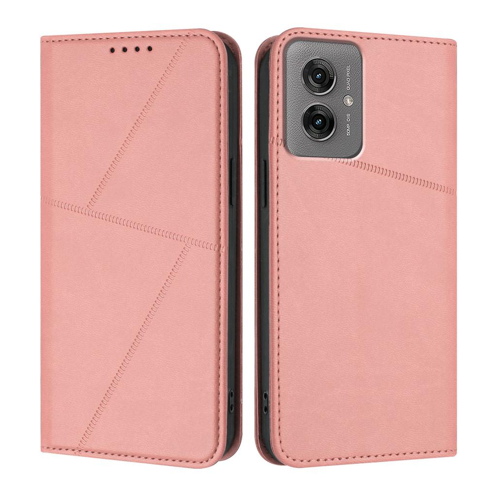 For Motorola Moto G55 5G Wallet Case Magnetic Closure Leather Flip Phone Cover with Stand