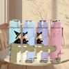 1PC Wizard Crocodile Cartoon 750ml Color Plastic Sports Water Bottle Leakproof Flip Straw Lid Suitable for Sports Office Home Use