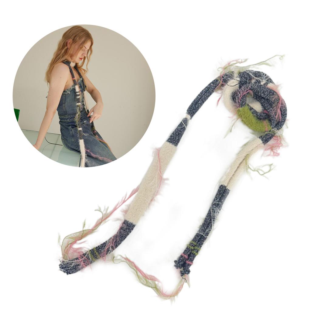 Furry Scarf for Women Long Skinny Belt Necktie Neck Scarf Y2K Girls Photo Props Long Neckerchief Skinny Scarf Necktie