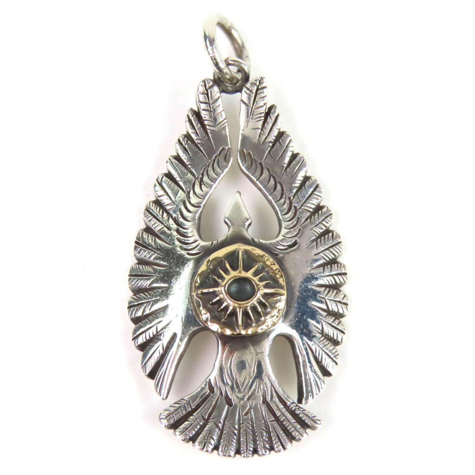 

Great ARIZONA FREEDOM Pendant top Sun God Eagle Necklace Pendant Silver 925 mens Used
