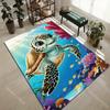 1PC Turtle and Coral Reef Carpet for Living Room Bedroom Sofa Home Decor Rus Non-slip Floor Mat Luxury Gift Multiple Sizes