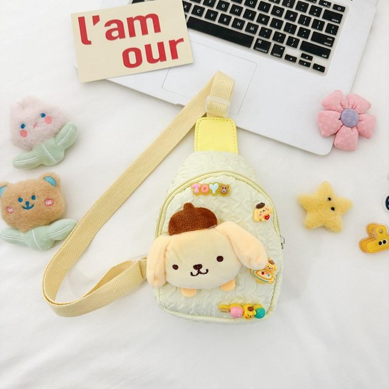 Melody Kids Crossbody Bag With Cartoon Design And Polyester Material For Daily Use