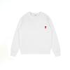 Men's Casual Heart Embroidery Hoodie - Trendy, Loose-Fit Round Neck Couples Top