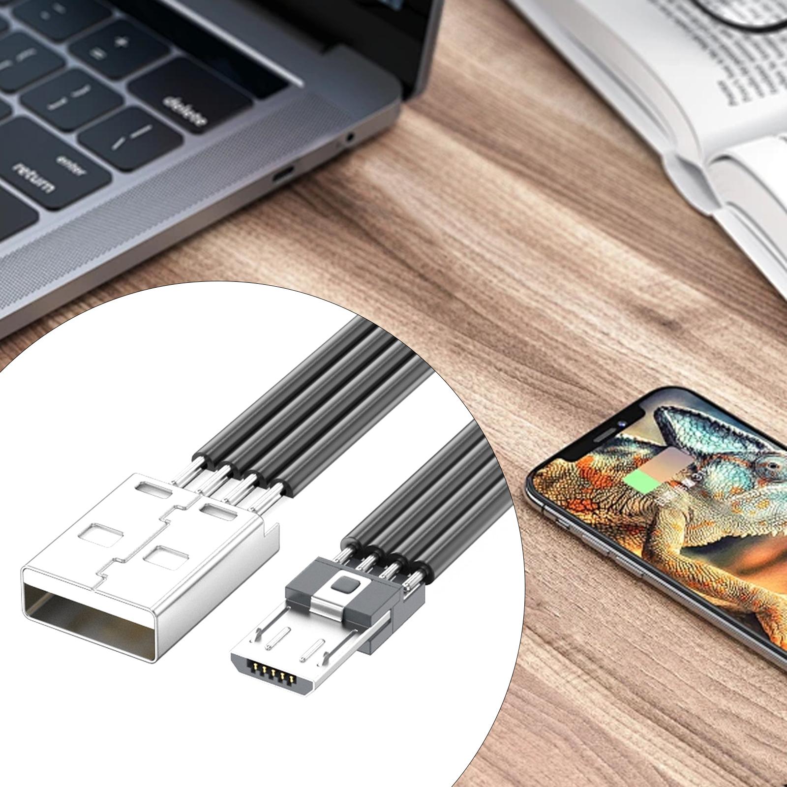 

Мягкий плоский тонкий ленточный кабель USB-USB для смартфонов планшетов плоский провод для зарядки и синхронизации устройств 5-Down
