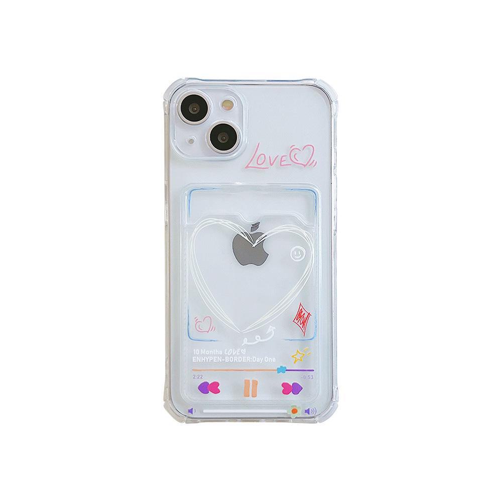 English Music Graffiti XR Apple 15 Phone Case for iPhone 11/12 Pro/13 XS Max with Card Slot