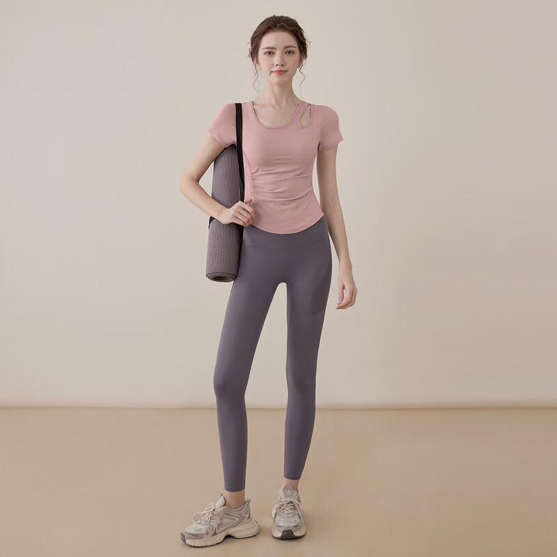 Youyou Women s Slim Fit Yoga Set with Fixed Cups L