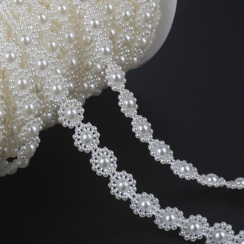 Artificial Pearls String Beads Chain for Wedding Decoration Imitation Pearls String Beads for Craft Candle Bouquets
