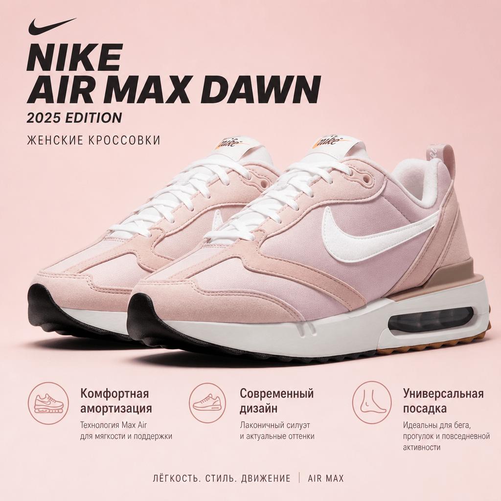 Nike Scarpe da ginnastica Air Max Dawn Pink Oxford da donna Summit-Bianco Nero DC4068-601