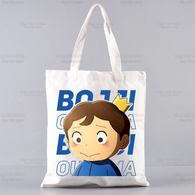 Bojji Shopper Bag Print Japanischer Anime Ousama Ranking Canvas Tragetasche Handtaschen Damen Ranking of Kings Tasche Harajuku Umhängetaschen