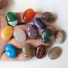 18x25mm Oval Yellow Topaz Agate Egg-Shaped Necklace Ring Jewelry Accessory
