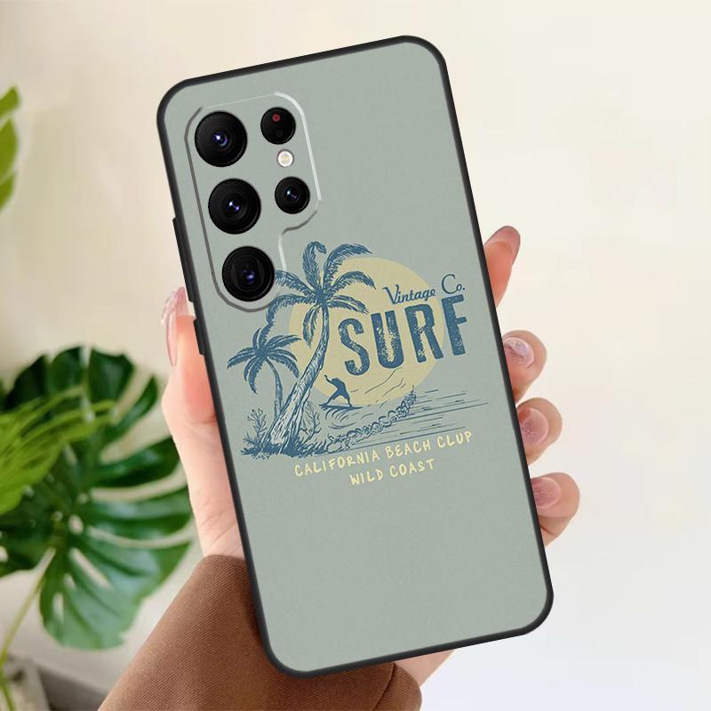 

Palms Beach Surf Soft Case For Samsung Galaxy S24 Ultra S21 S22 S23 S25 Plus S20 FE S9 S10 S23 FE Phone Cover Galaxy S25Ultra