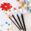 4Pcs Serrated Shape Paintbrush Set For Watercolor Oil Digital Painting - Landscape Leaf Art Brushes For Artists & Students