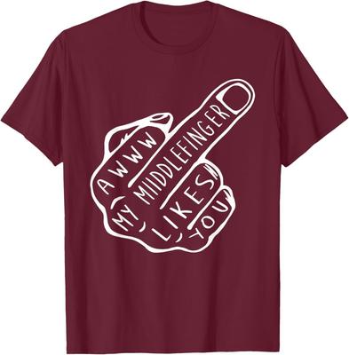 Awww My Middle Finger Likes You T-Shirt