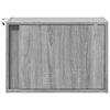 Wall Mounted Nightstand with LED Lights Grey Sonoma