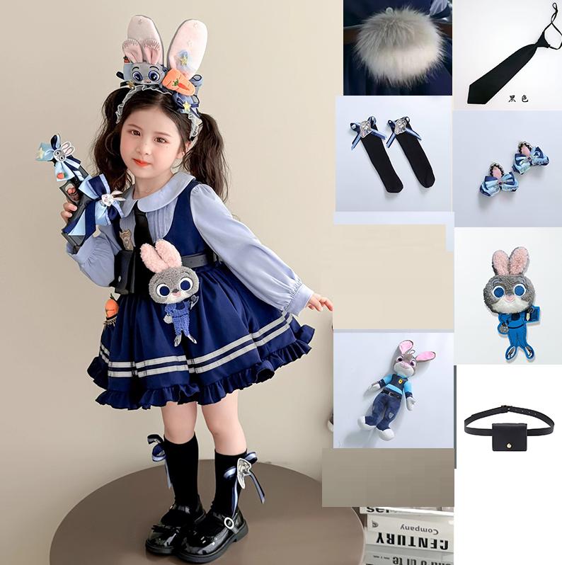 

Осінній Костюм для Косплею Зоотрополіс Джуді Кролик Поліцейський Dr Дитячий Осінній Лоліта Косплей Костюм Принц Спідниця Дитячий Одяг 130 for 120-130CM