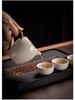 High-End Ru Kiln Ceramic Kung Fu Tea Set - Luxury Gaiwan Teapot, Tray, and Cups for Home.