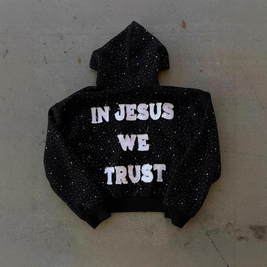 Unisex Retro American-Style Printed Hoodie Cardigan