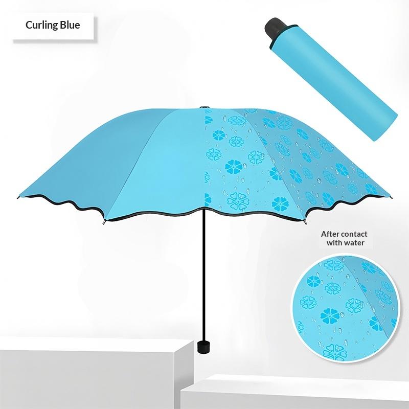 Automated 3 Fold Umbrella UV Protection Windproof Compact Folding Rain Sun Shelter for Business Travel