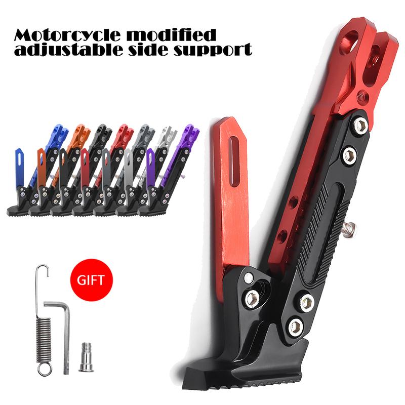 USER-X Adjustable CNC Metal Motorcycle Foot Bracket Kick Side Bracket Durable Corrosion Resistant Bracket Motorcycle Stand