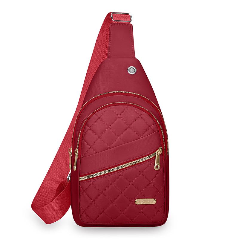 Women's Diamond Lattice Fashion Chest Bag - Versatile Large-Capacity Single Shoulder & Crossbody Bag for Commuting