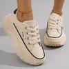 Small White Shoes Female 2025 Spring New Students Casual Street Shoes Female Thick Bottom Heightening Plate Shoes