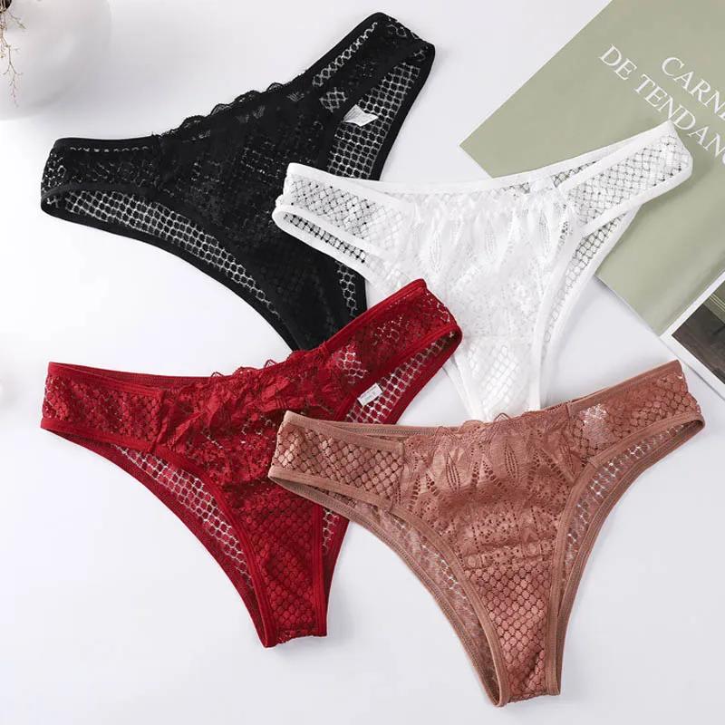 Sexy Lace Low Waist Panties Transparent G-String Comfortable Thong Lingerie Women's Temptation Intimates Hottest