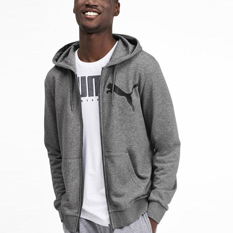 Puma Pánská mikina s kapucí na zip Šedá 580568-03
