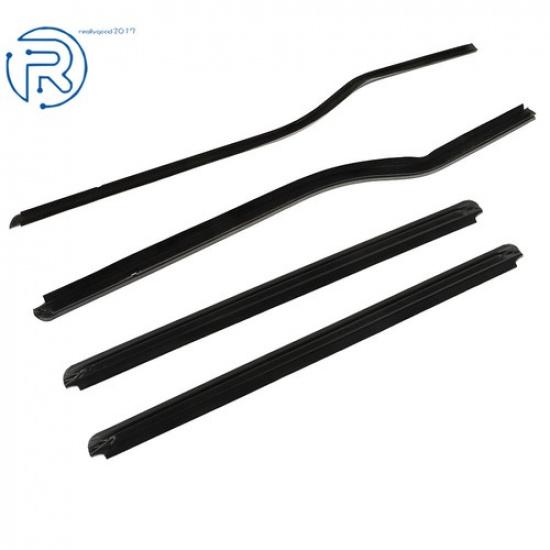 4Pcs Rubber Window Outer Belt Molding For Ford Super Duty 1999-2013 2014